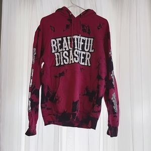 Beautiful Disaster, Limited Edition Tye Dye, Pullover Hoodie, Size Large